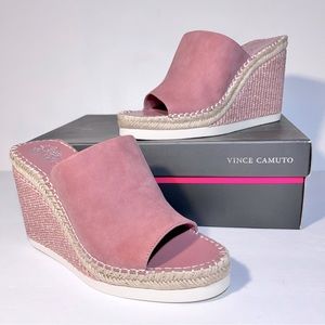 Vince Camuto Women's Pink Wedges - Brissia, Size 8.5